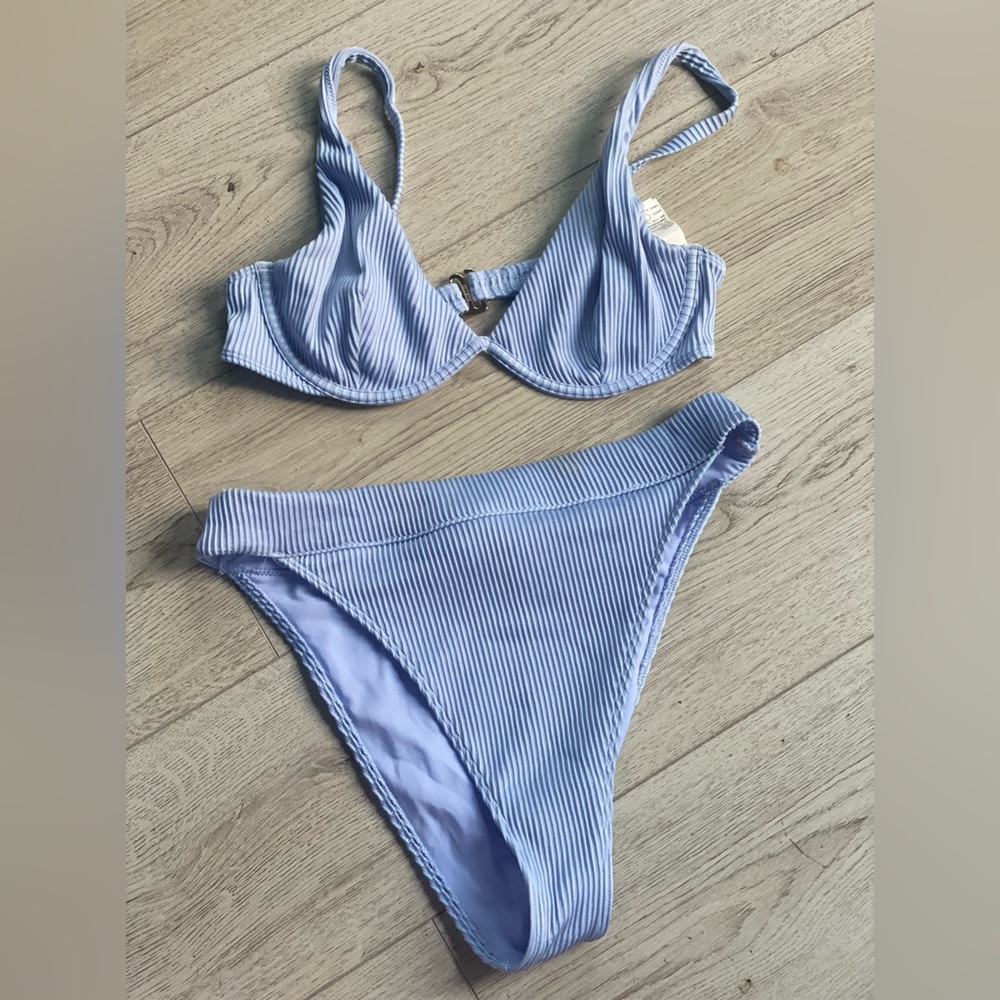 Blue aerie bikini high hip bottom